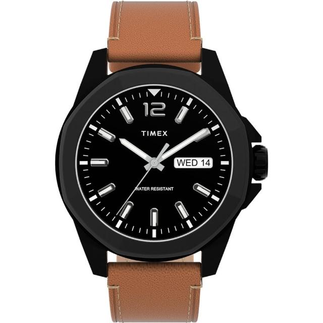 【TIMEX】天美時 風格系列 經典潮流大數字手錶(黑 / 棕 TXTW2U15100)