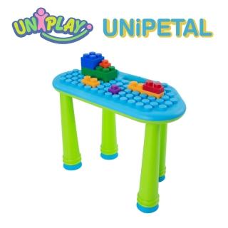 【UNiPLAY】UNiPLAY抗菌軟積木 花瓣積木桌 單桌-淺藍