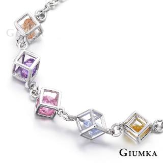 【GIUMKA】手鍊．方塊遊戲．銀/玫金(新年禮物)