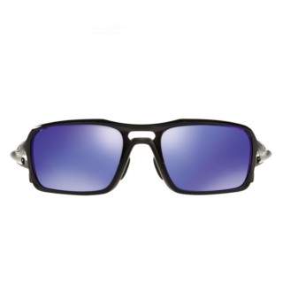 【Oakley】Triggerman黑色鏡框紫色鏡片運動太陽眼鏡(9314-0456)