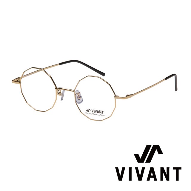 【VIVANT】韓國 多邊形金屬框 光學眼鏡(．金 octogone C1)