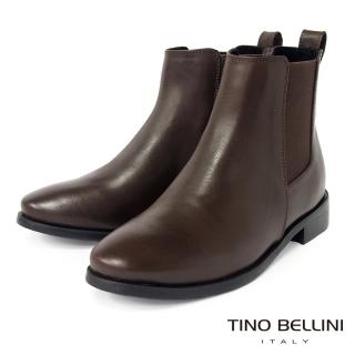 【TINO BELLINI 貝里尼】經典百搭切爾西靴 FWNT0022(咖啡)