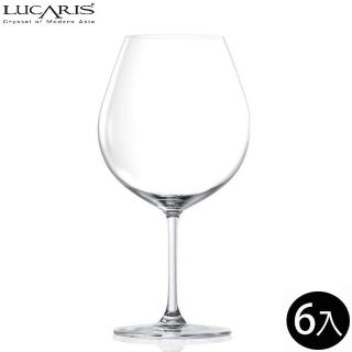 【LUCARIS】無鉛水晶紅酒杯 750cc 勃根地 6入組 曼谷系列(紅酒杯)