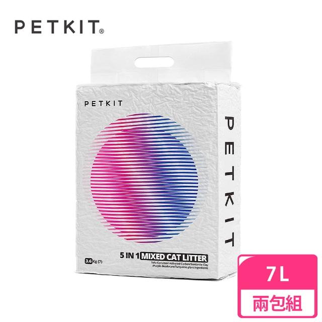 【Petkit 佩奇】5合1活性碳混合貓砂.豆腐砂7L(2包組)