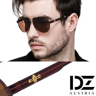 【DZ】UV400防曬偏光太陽眼鏡墨鏡-復古藤紋意象(銅咖系)