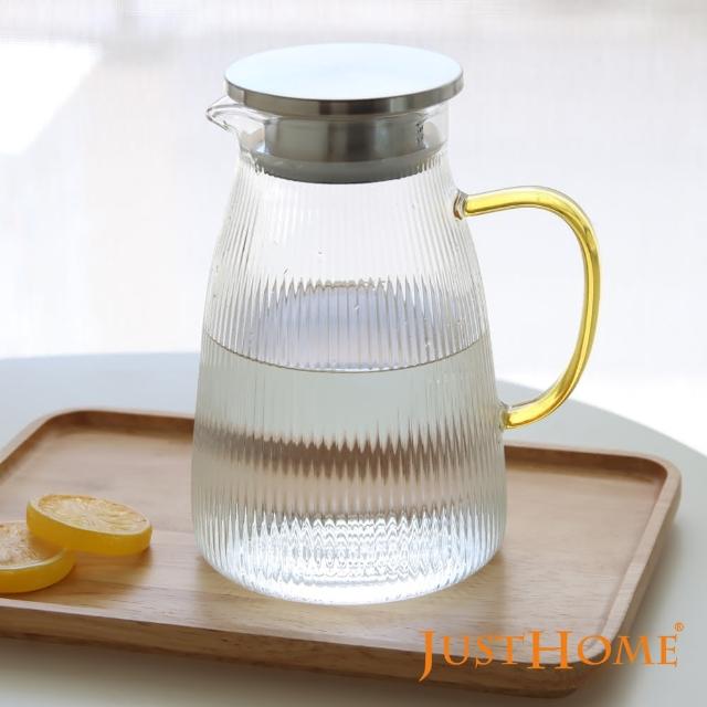 【Just Home】清透感線條耐熱玻璃壺1500ml(玻璃壺、耐熱玻璃)