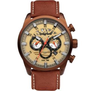 【Timberland】天柏嵐 兩地時間多功能手錶-46mm(TDWGF2100604)