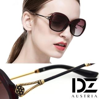 【DZ】UV400防曬偏光太陽眼鏡墨鏡-錐鏤菱點(透紅框漸層紅片)