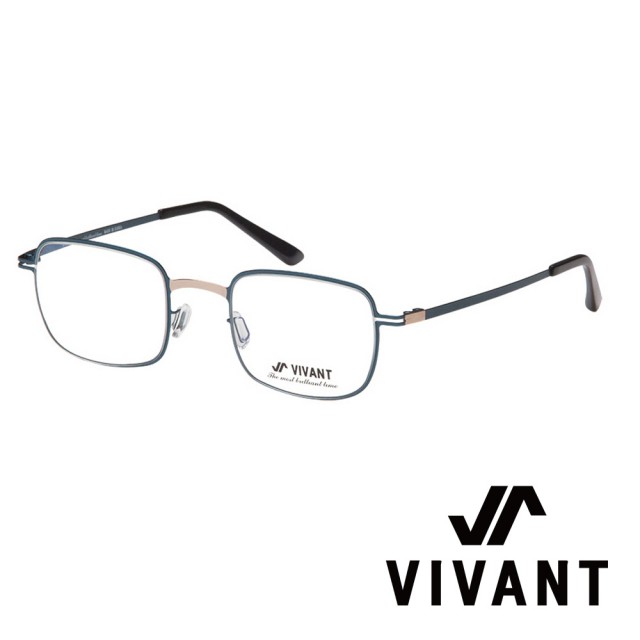 【VIVANT】韓國． 韓式精緻小方框 光學眼鏡(．藍/金 sentir C4)