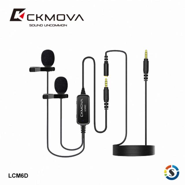 【CKMOVA】全向電容式雙頭領夾式麥克風 LCM6D 3.5mm