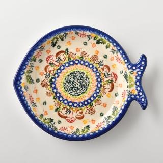 【波蘭陶】Vena 魚形盤 陶瓷盤 菜盤 水果盤 沙拉盤 波蘭手工製(綠野仙蹤系列)