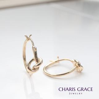 【CHARIS & GRACE 佳立思珠寶】14K金 耳環 Gold Tie Lock Earring 金結耳扣式耳環