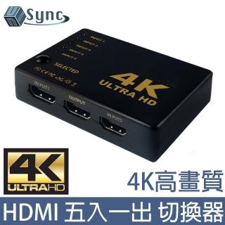 【UniSync】HDMI五入一出高畫質4K多媒體影音切換器