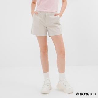 【Hang Ten】女裝-REGULAR FIT經典短褲-淺灰
