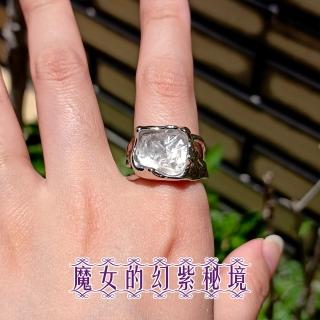 【魔女的幻紫秘境】水晶造型合金戒指(合金 戒指)