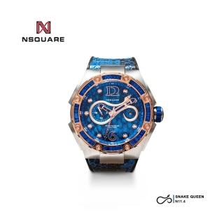 【NSQUARE】SNAKE QUEEN系列 魅力午夜藍施華洛世奇水晶蛇紋自動機械腕錶 L0471-N11.4