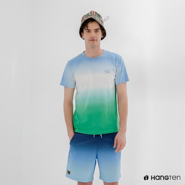 【Hang Ten】男裝-漸層設計短袖T恤-綠