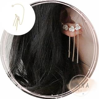 【NANA】娜娜 流蘇小貝殼花朵氣質耳骨夾 H110120309(氣質耳骨夾)