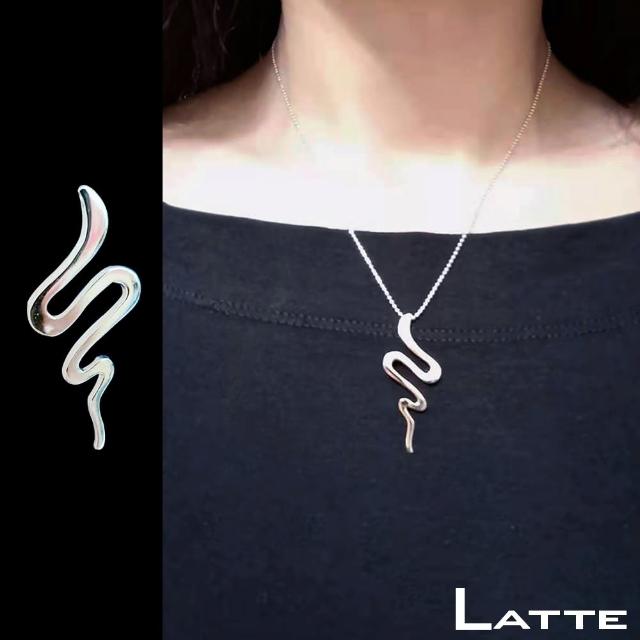 【LATTE】蛇舞 925純銀墬飾項鍊(MIT)