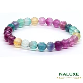 【Naluxe】彩虹螢石開運水晶手鍊七彩仙子(智慧之石、增加創意、提昇專注力)