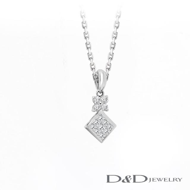 【D&D JEWELRY】大方鑽鍊 天然鑽石項鍊(18K)