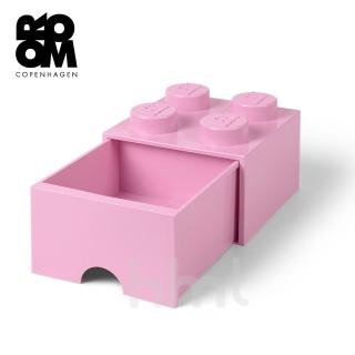 【Room Copenhagen】LEGO Brick Drawer 4樂高積木方塊四紐抽屜盒收納盒-粉紅色(樂高收納盒)