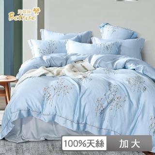 【Betrise】100%奧地利天絲八件式鋪棉兩用被床罩組(加大/多款任選)