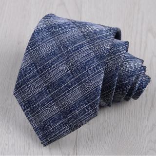 【拉福】消灰藍8cm寬版領帶手打領帶