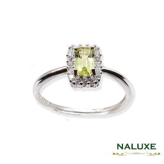 【Naluxe】天然寶石橄欖石l經典復古款戒指(八月生石、幸運守護石、招財)