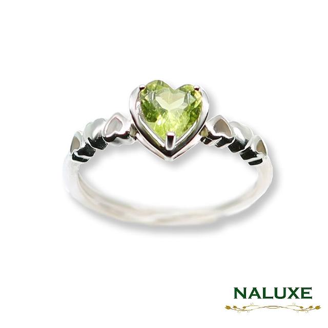 【Naluxe】天然寶石橄欖石l心有所屬活動圍戒指(八月生石、幸運之石、增加魅力)
