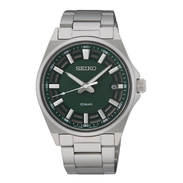 【SEIKO 精工】簡約經典綠面腕錶(6N52-00G0G/SUR503P1)