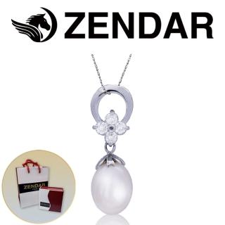 【ZENDAR】頂級淡水珍珠Shiny Garden 閃耀花園水滴珠項鍊 9.5-10mm(9008)