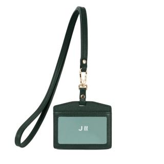 【J II】卡套-米洛牛皮雙卡橫式證件套-2302-7-知性綠(證件套)