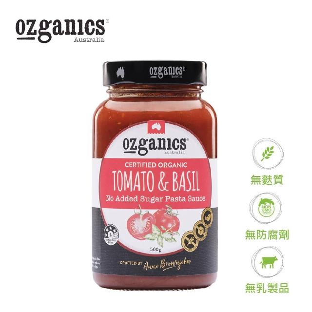 【Ozganics】澳洲無麩質有機羅勒義大利麵醬 500g/罐