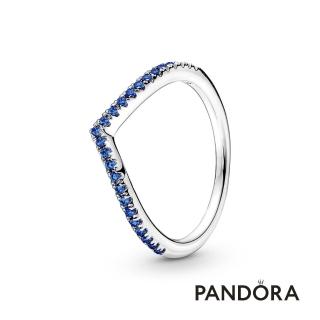 【Pandora官方直營】璀璨深藍許願骨戒指