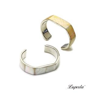 【大東山珠寶】L&H Luperla 珍珠母貝精緻輕奢氣質女士腕環(白色、金色)