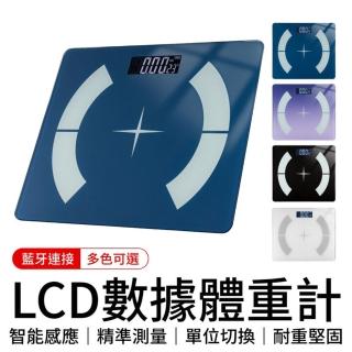 【御皇居】LCD數據體重計(智能藍牙體重秤 鋼化玻璃設計)