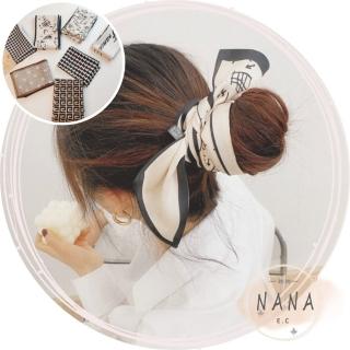 【NANA】娜娜 巴黎戀人復古氣質法式絲巾髮帶 HBH1(絲巾髮帶)