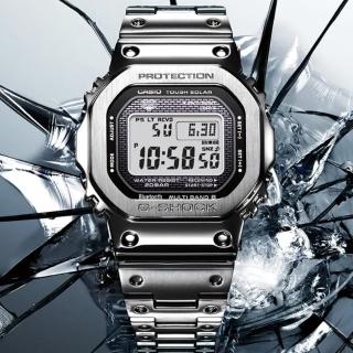 【CASIO 卡西歐】G-SHOCK 全金屬 太陽能 電波藍牙多功能腕錶 禮物推薦 畢業禮物(GMW-B5000D-1)