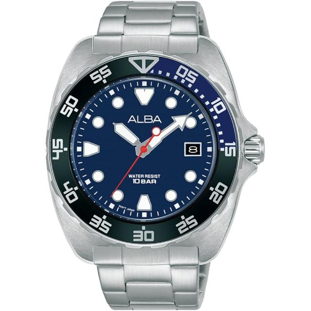 【ALBA】雅柏 運動風潛水造型手錶-44.7mm 情人節禮物(VJ42-X317B/AS9M91X1)
