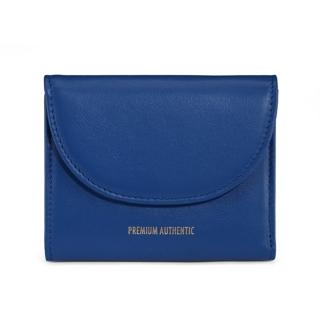 【Premium Authentic】PA暮．時光真皮短夾-琉璃藍-附彩盒(PA 真皮 牛皮 短夾 皮夾 零錢包 錢包 皮夾)
