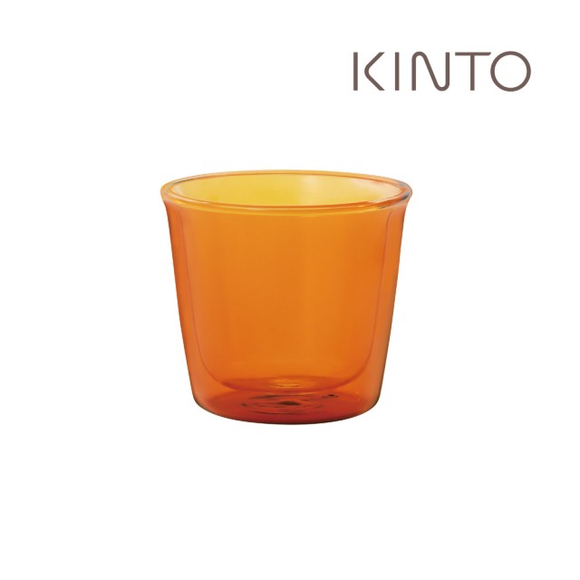 【Kinto】CAST AMBER琥珀色雙層玻璃杯 250ml