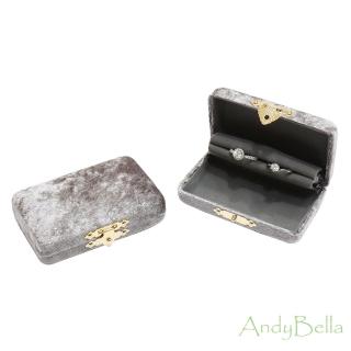 【AndyBella】2022新款復古旅行戒指盒-灰(戒指盒;旅行珠寶盒)