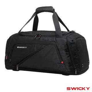 【SWICKY】大容量潮流多功能旅行袋(黑)