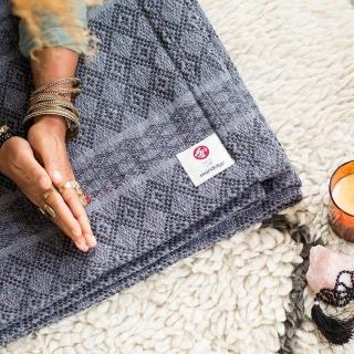 【Manduka】Cotton Blanket 瑜珈輔助毯 - Thunder(瑜珈毯、艾楊格瑜伽)