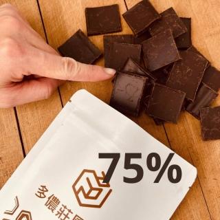【多儂莊園工坊】75% 2包裝 1000g 巧克力 薄片滴制 75%巧克力(黑巧克力 Darkolake)_母親節禮物