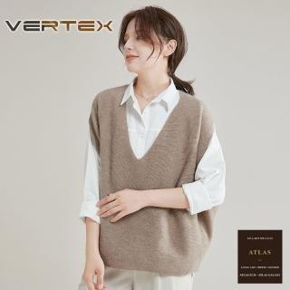 VERTEX無縫織100%羊絨名品背心