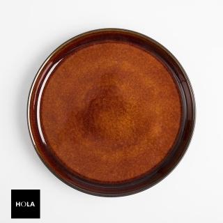 【HOLA】丹麥Bitz餐盤21cm-黑/琥珀