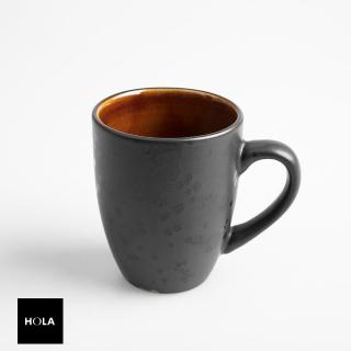 【HOLA】丹麥Bitz馬克杯300ml-黑/琥珀