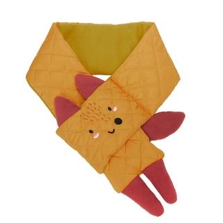 【lemonkid】卡通動物圍巾-姜黃狐狸(秋冬保暖造型圍巾)